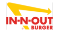 In-N-Out Burger classic red and yellow arrow logo on white background